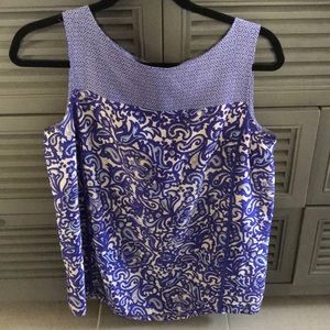Purple paisley print sleeveless top